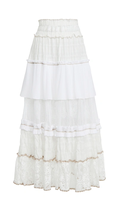 Shop Chio Maxi Skirt In White
