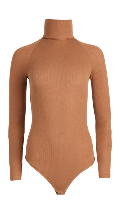 Shop Alix Varick Thong Bodysuit In Cognac