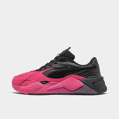 Shop Puma Women's Rs-x³ Color Block Casual Shoes In Black/pink