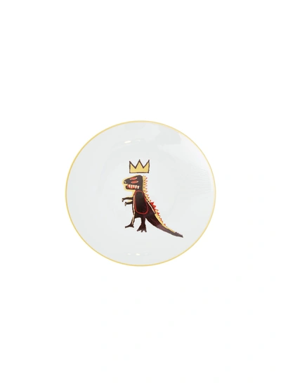 Shop Ligne Blanche Jean-michel Basquiat 'gold Dragon' Porcelain Plate