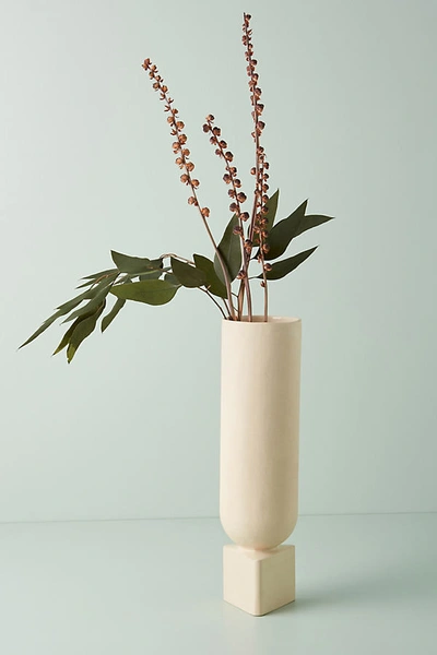 Shop Anthropologie Tamara Vase In Beige