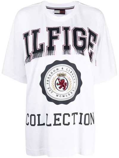 Shop Tommy Hilfiger Oversized Cotton T-shirt In White
