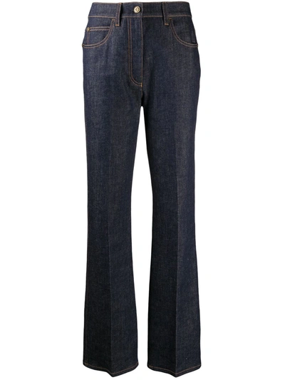 Shop Fendi High-waist Flared Jeans In Blue