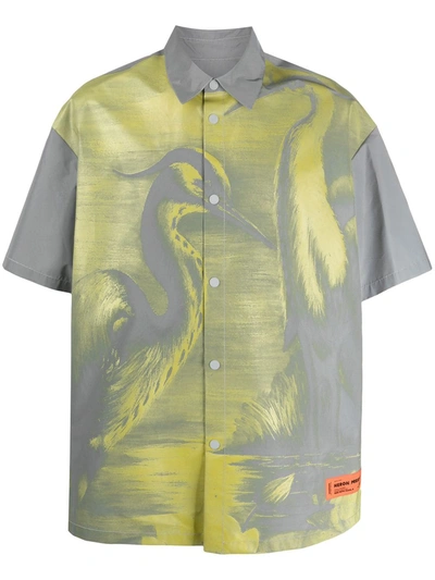 Shop Heron Preston Printed Short-sleeved Shirt In Grey