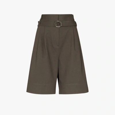 Shop Tibi Jenson High Waist Shorts In Green