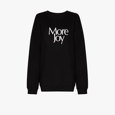 Shop More Joy Sweatshirt Mit Logo-print In Schwarz