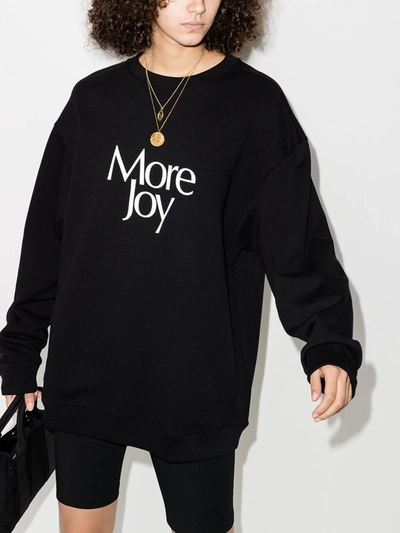Shop More Joy Sweatshirt Mit Logo-print In Schwarz