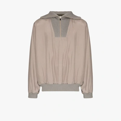 Shop Ermenegildo Zegna Fearofgodzegna Zip-up Sweatshirt In Grey