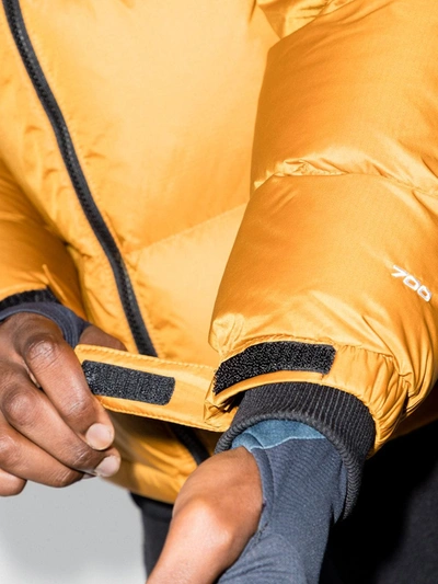 Shop The North Face Brown 1996 Retro Nuptse Padded Jacket In Yellow