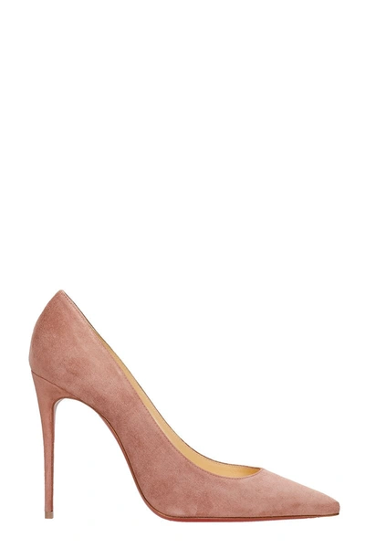 Shop Christian Louboutin Kate 100 Pumps In Powder Suede