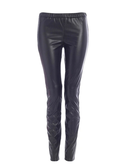 Shop Michael Michael Kors Synthetic Leather Leggings In Black