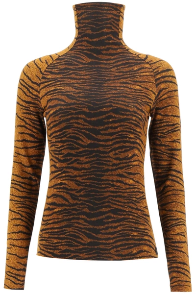 Shop Kenzo Tiger T-shirt In Kaki Clair (brown)
