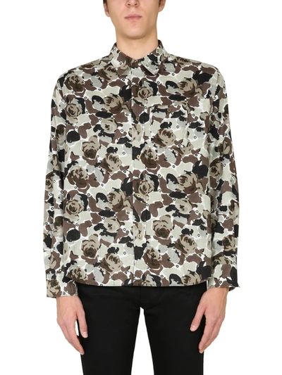 Shop Kenzo Regular Fit Shirt In Grigio