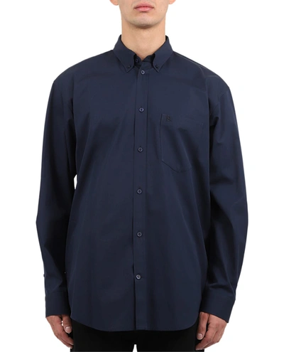 Shop Balenciaga Navy Shirt