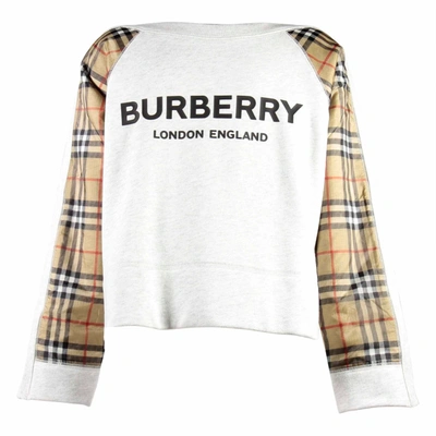 Shop Burberry Sweater In Bianco/check