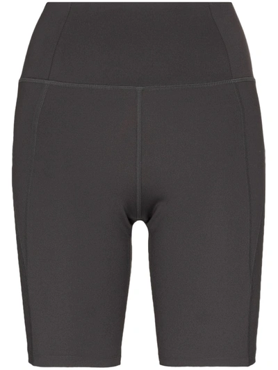 Shop Girlfriend Collective Stretch-fit Compression Cycling Shorts In Grey