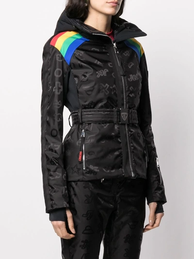 Shop Rossignol Rainbow Zip-up Ski Jacket In Black