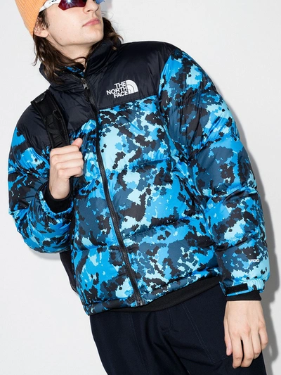The North Face Nuptse 1996 Camouflage Down Jacket In Blue | ModeSens