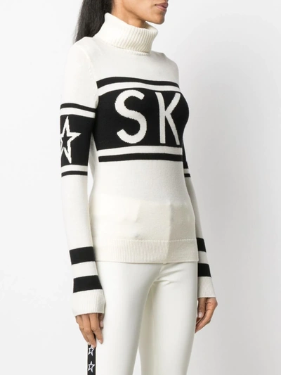 Perfect Moment Schild Ski-intarsia Roll-neck Merino Sweater In White