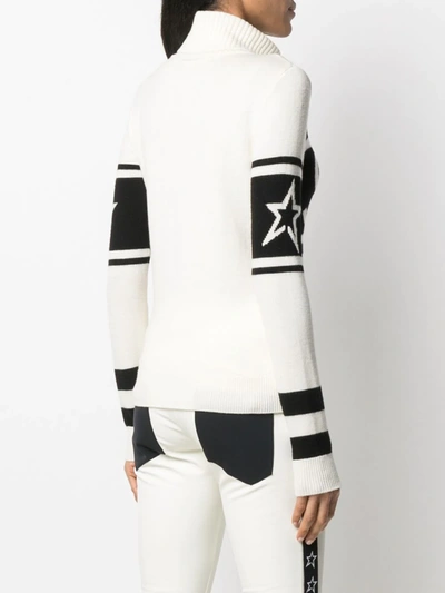 Perfect Moment Schild Ski-intarsia Roll-neck Merino Sweater In White