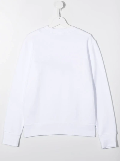 Shop Diesel Barbed Wire Patch Logo Sweatshirt In White