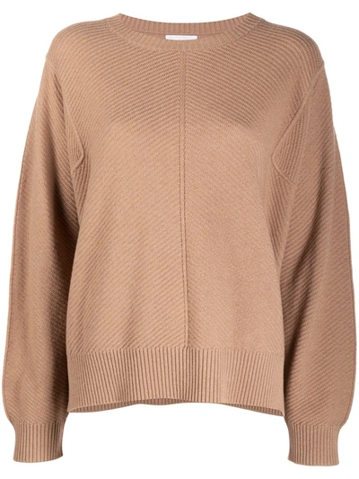 Lala Berlin Oversized Ribbed Knit Jumper In Brown