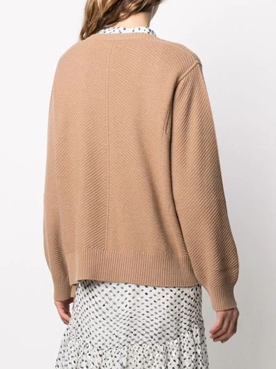 Lala Berlin Oversized Ribbed Knit Jumper In Brown