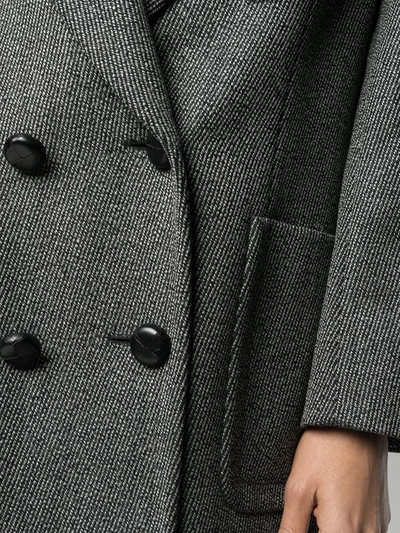 Pre-owned Celine  Double-breasted Coat In Grey