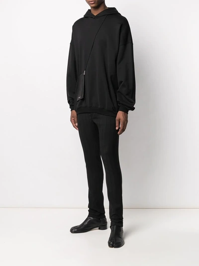 Shop Ann Demeulemeester Loose Fit Longsleeved Hoodie In Black