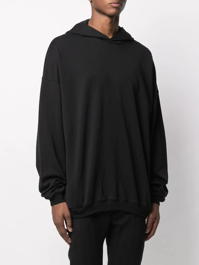 Shop Ann Demeulemeester Loose Fit Longsleeved Hoodie In Black