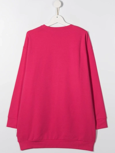 Shop Moncler Maxi Logo Sweatshirt In Pink