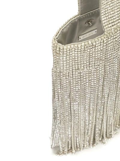 Shop Cult Gaia Farah Rhinestone Clutch Bag In Silver