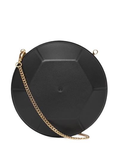 Shop Burberry Circular Clutch Bag In Black