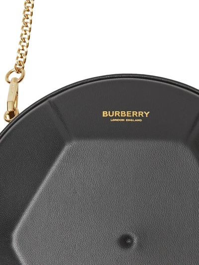 Shop Burberry Circular Clutch Bag In Black