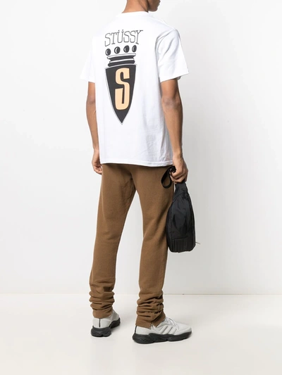 Shop Stussy Logo Print T-shirt In White