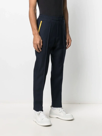 Shop Pt01 Elasticated Tapered Trousers In Blue