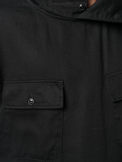 Shop Engineered Garments Oversized Hooded Jumper In Black
