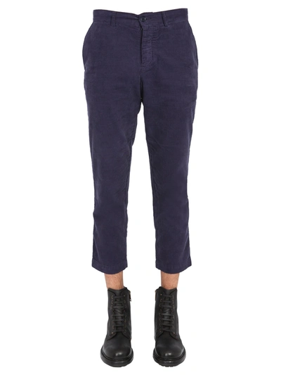 Shop Ymc You Must Create Velvet Pants In Blue