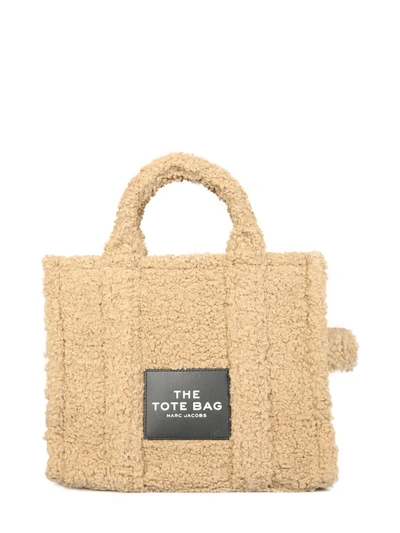 Shop Marc Jacobs Small "the Traveler" Tote Bag In Beige