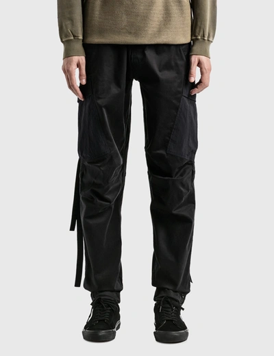 Shop Maharishi Woven Cargo Track Pants In Black