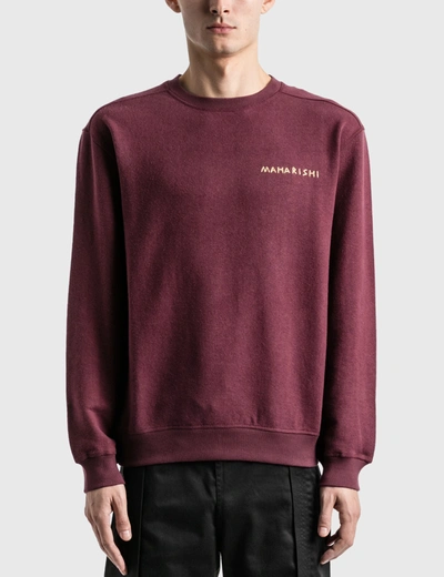 Shop Maharishi Story Cloth Scenic Crew Sweater In Red
