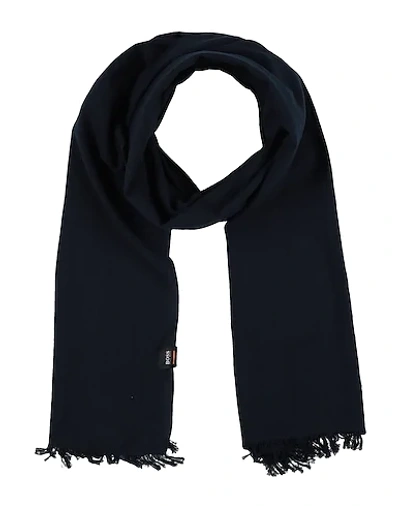 Shop Hugo Boss Scarves In Dark Blue