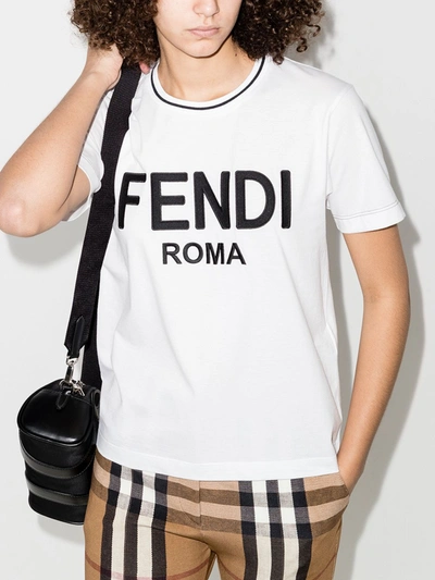 Shop Fendi T-shirts And Polos In Bianco