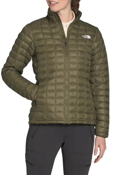 Shop The North Face Thermoball(tm) Eco Packable Jacket In Burnt Olive Green Matte