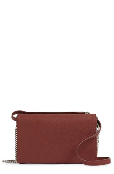 Shop Allsaints Fetch Leather Bag In Brick Red