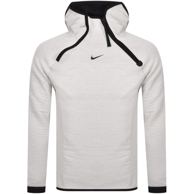 Shop Nike Tech Logo Hoodie White