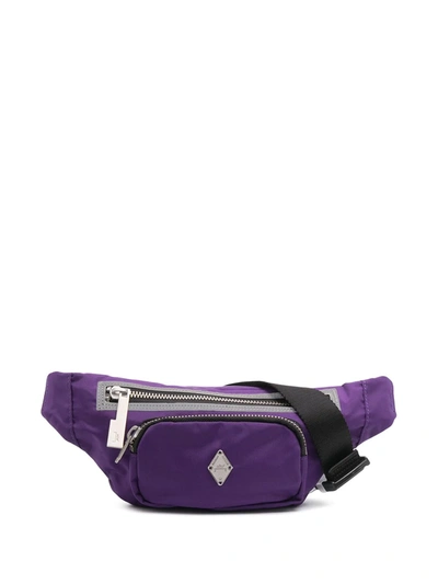 Shop A-cold-wall* Logo Plaque Belt Bag In Purple