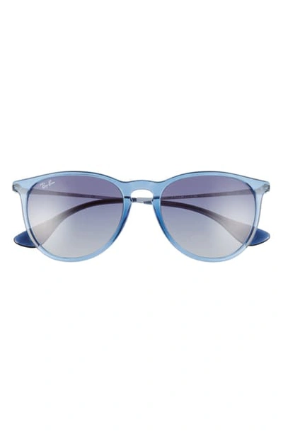 Shop Ray Ban Erika Classic 54mm Sunglasses In Blue/ Grey Gradient