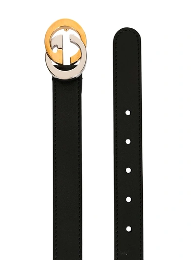 Shop Gucci Interlocking G Logo Belt In Black