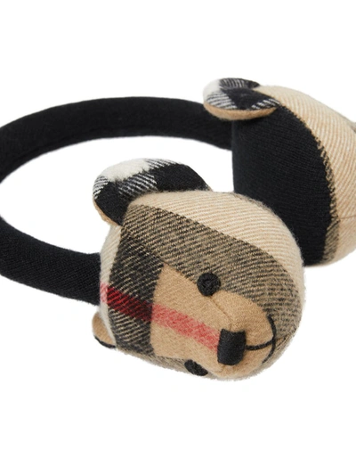 Shop Burberry Thomas Bear Cashmere Earmuffs In Brown